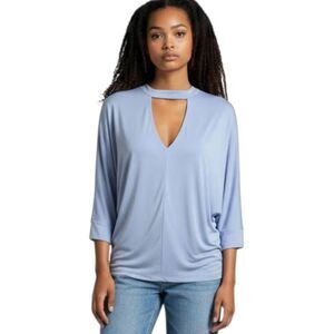 FOREVER 21 LT.BLUE/LAVENDER TOP SZ.S EUC.